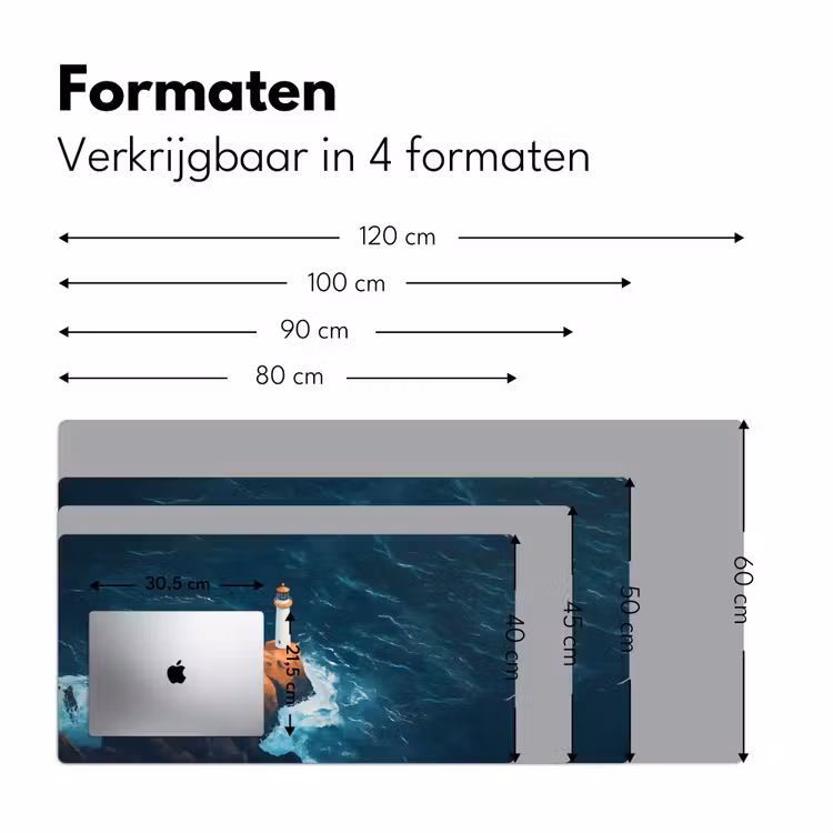 Bureau onderlegger - Vuurtoren - Rots - Zee - Golven — 7
