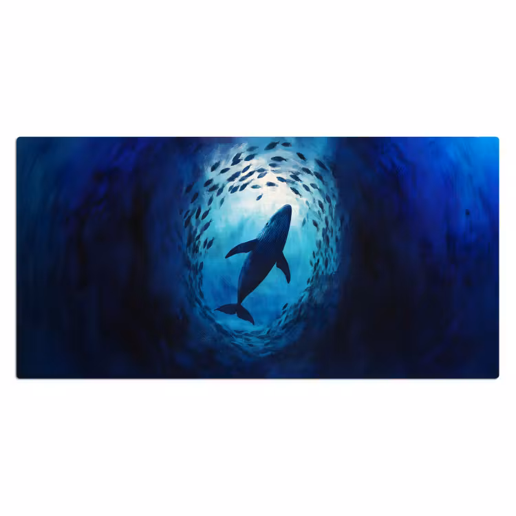 Bureau onderlegger - Walvis - Vissen - Donkerblauw — 1