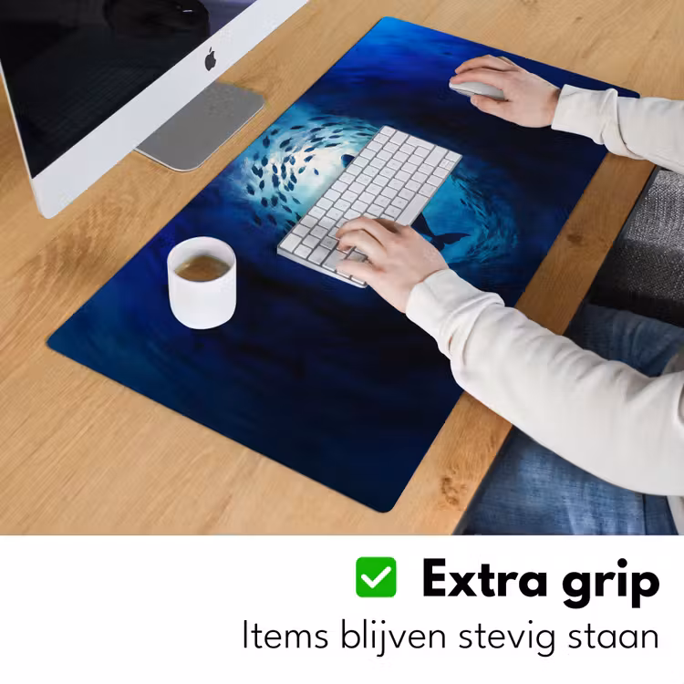 Bureau onderlegger - Walvis - Vissen - Donkerblauw — 5