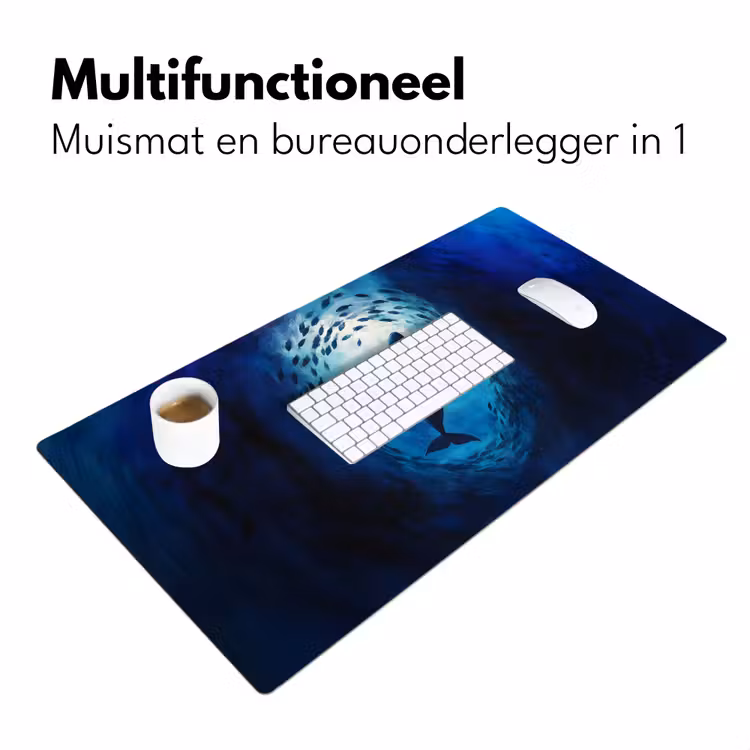 Bureau onderlegger - Walvis - Vissen - Donkerblauw — 6