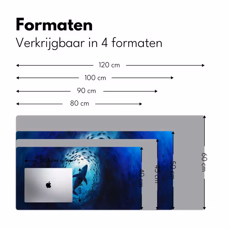 Bureau onderlegger - Walvis - Vissen - Donkerblauw — 7