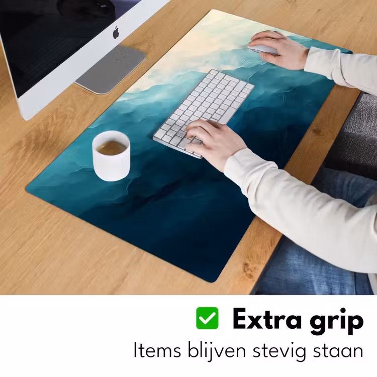 Bureau onderlegger - Zee - Silhouet - Abstract - Blauw — 5
