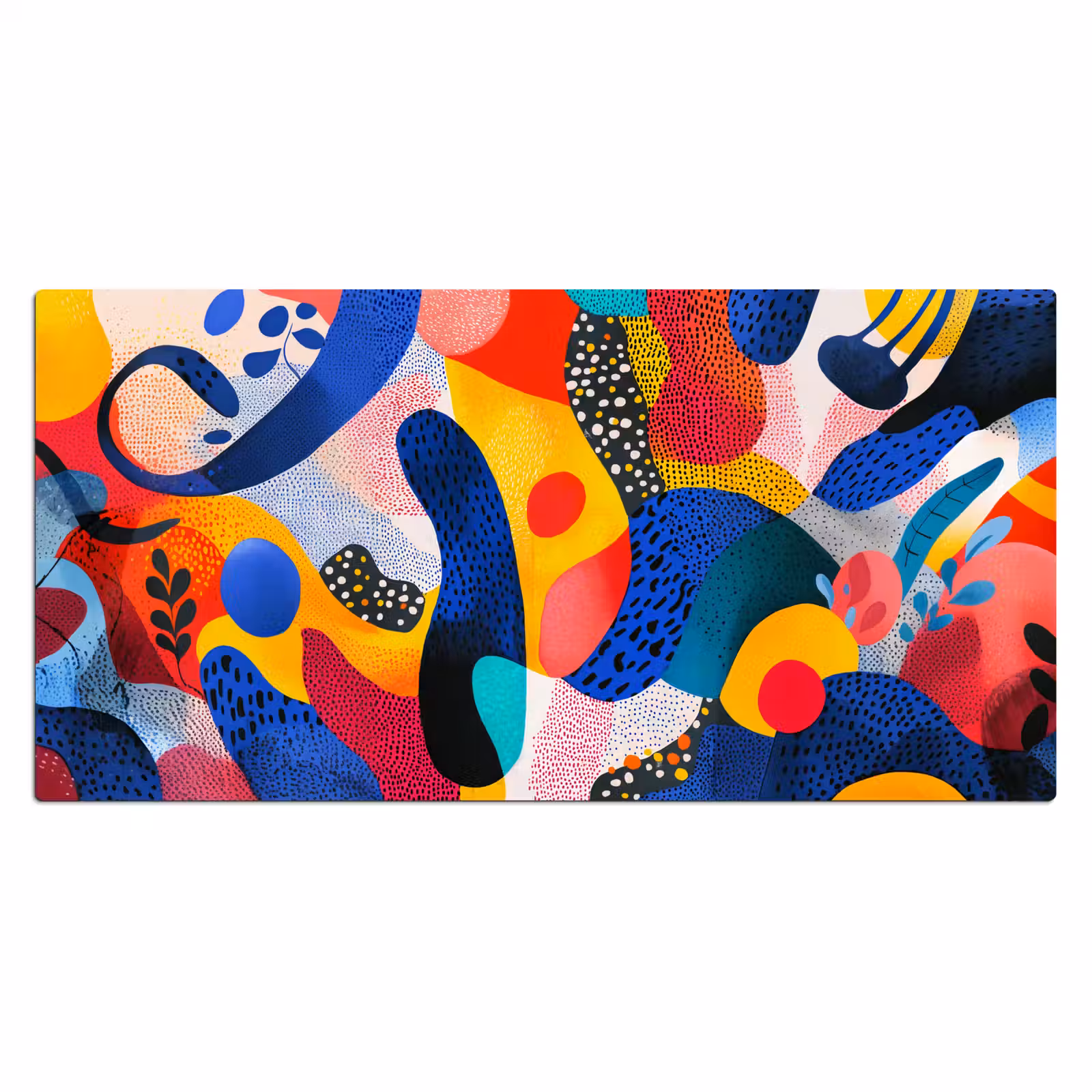 Bureau onderlegger - Vormen - Abstract - Stippels - Blauw — 1