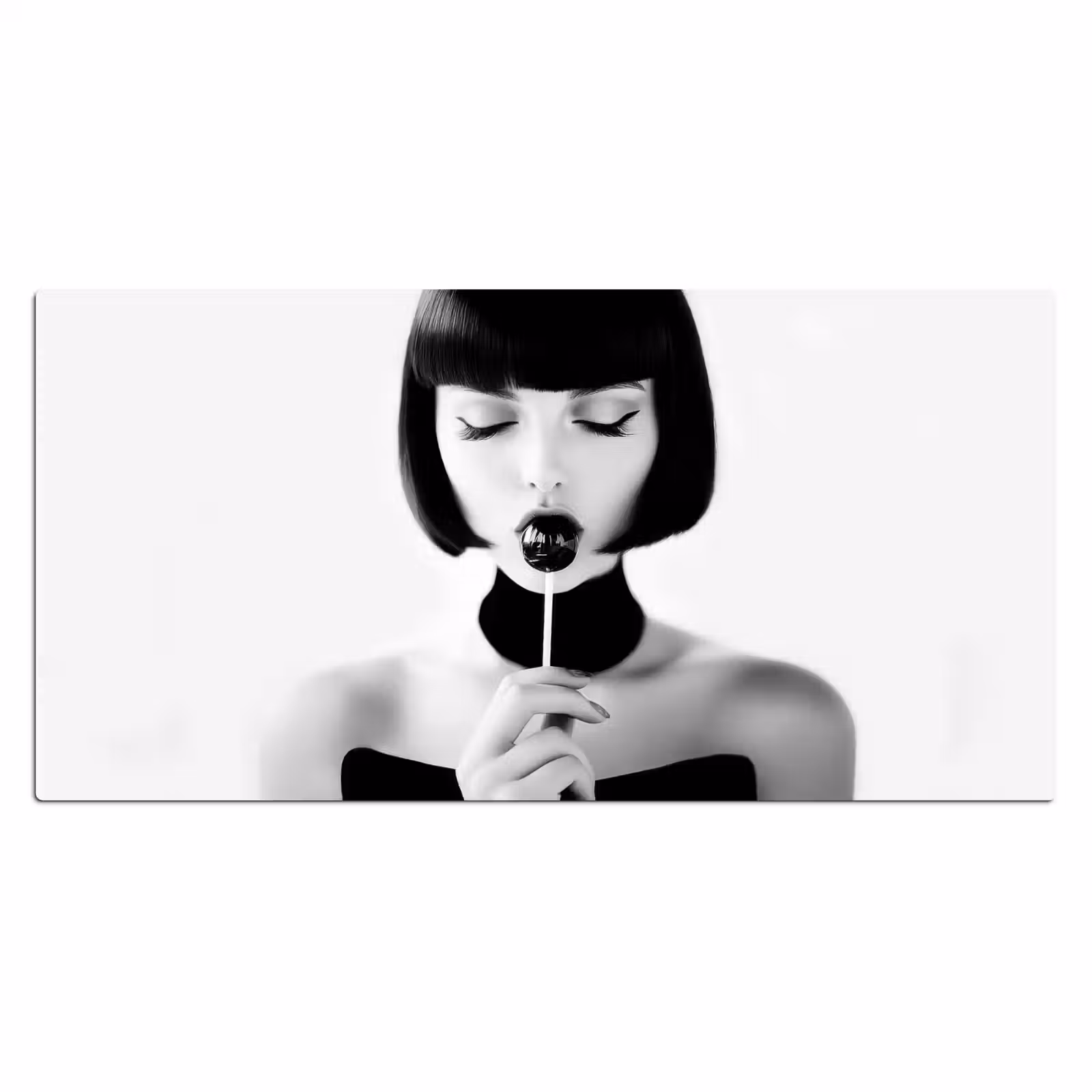 Bureau onderlegger - Vrouw - Lolly - Zwart - Wit — 1