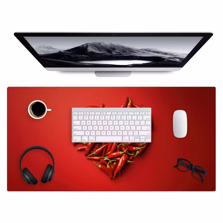 Bureau onderlegger - Pepers - Rood - Hart — 3