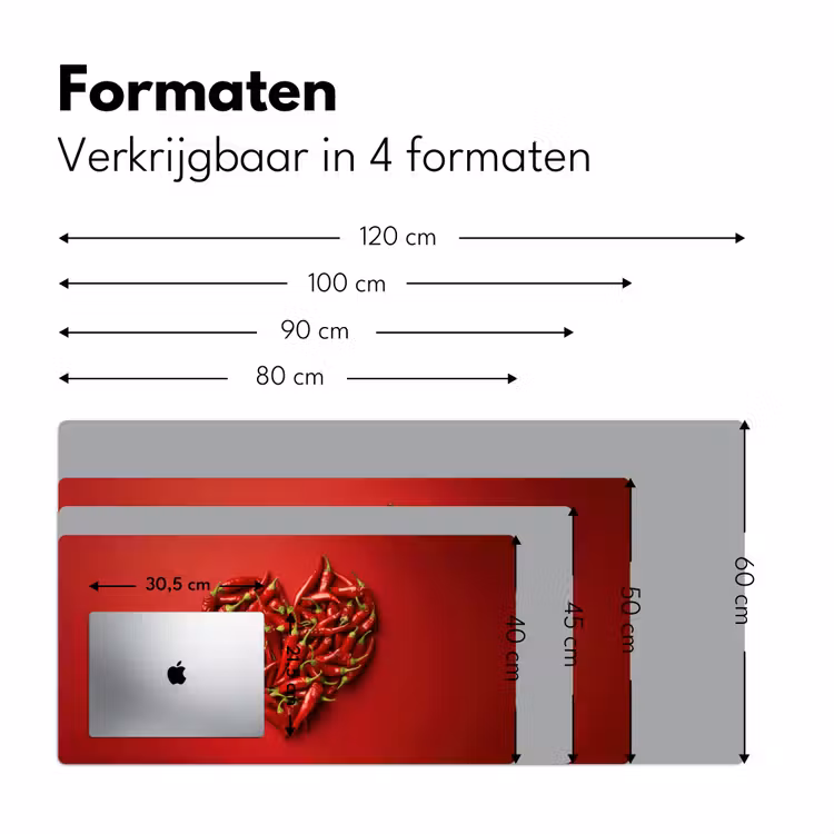 Bureau onderlegger - Pepers - Rood - Hart — 7