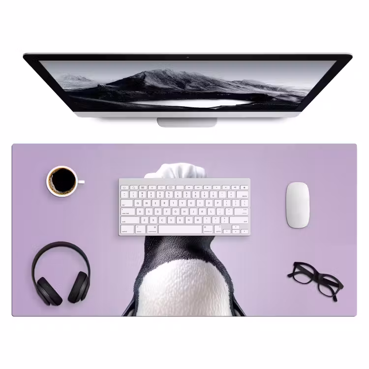 Bureau onderlegger - Pinguïn - Koksmuts - Lief - Paars — 3