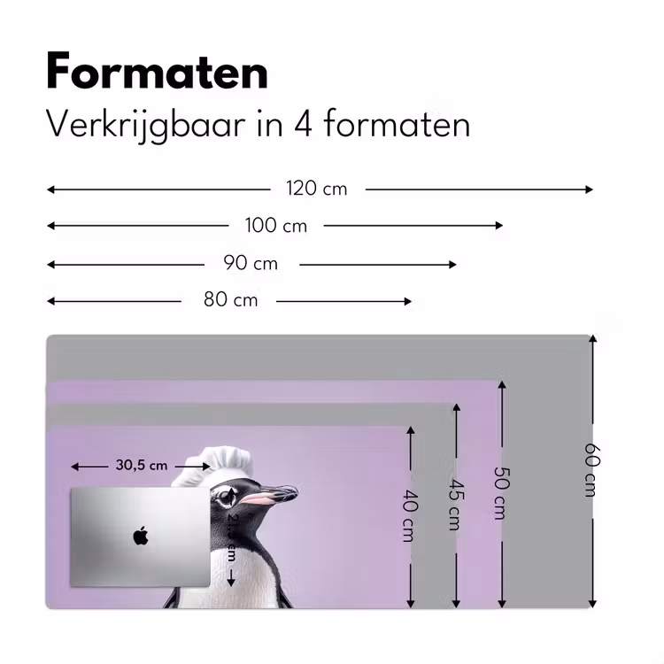 Bureau onderlegger - Pinguïn - Koksmuts - Lief - Paars — 7