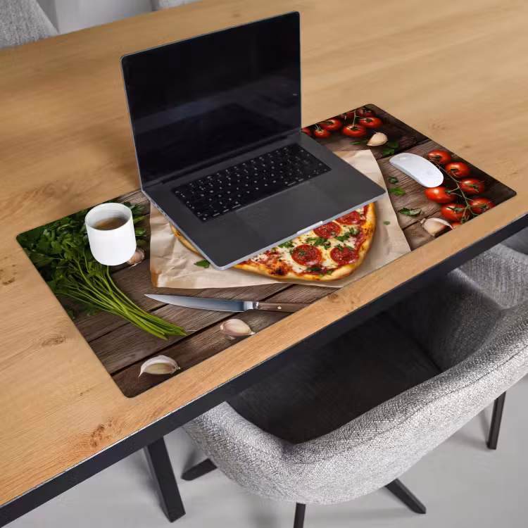Bureau onderlegger - Pizza - Hart - Pepperoni - Tomaat — 2