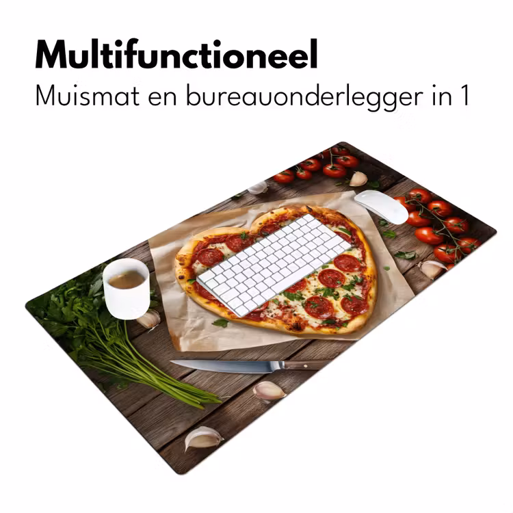 Bureau onderlegger - Pizza - Hart - Pepperoni - Tomaat — 6