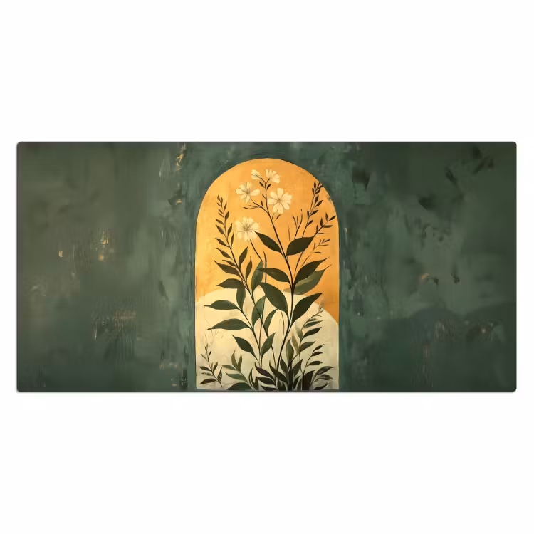 Bureau onderlegger - Plant - Bloemen - Wit — 1