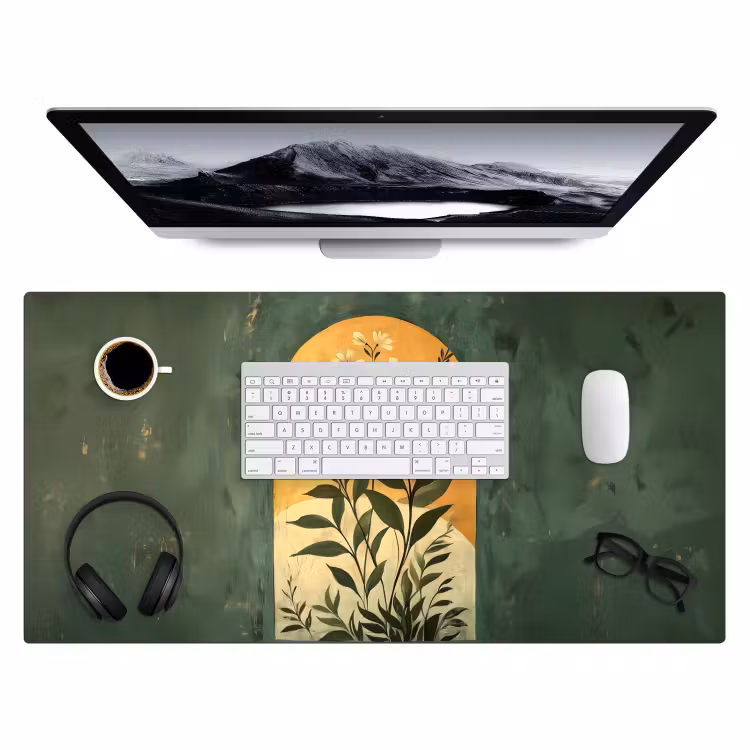 Bureau onderlegger - Plant - Bloemen - Wit — 3