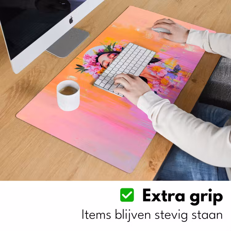 Bureau onderlegger - Portret - Bloemenkroon - Vrouw — 5