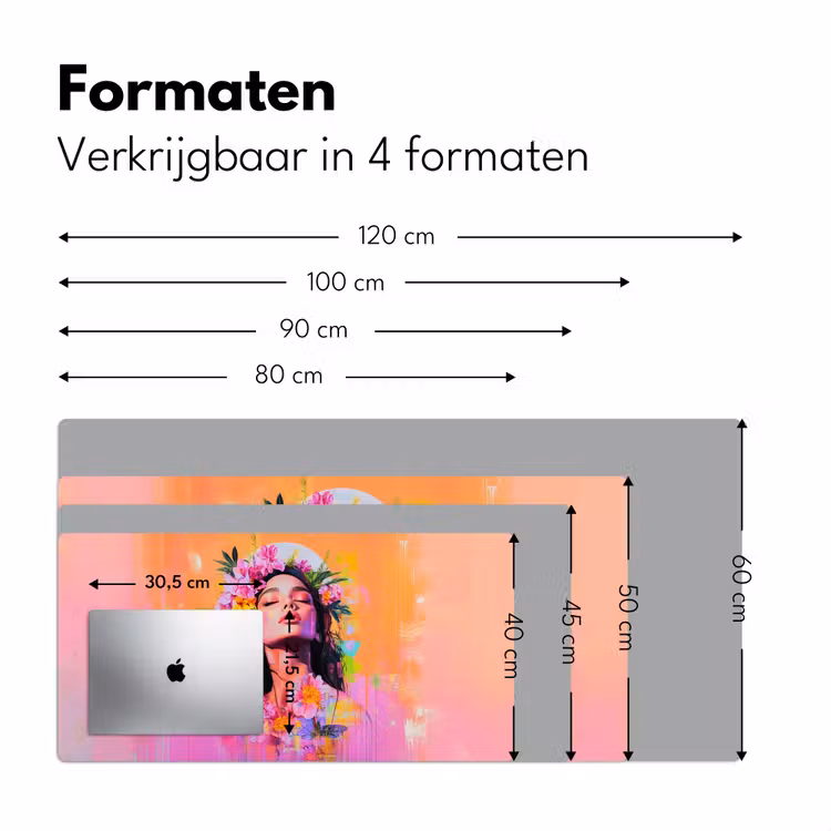 Bureau onderlegger - Portret - Bloemenkroon - Vrouw — 7