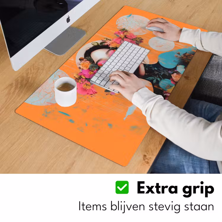 Bureau onderlegger - Portret - Vrouw - Abstract - Bloemen — 5