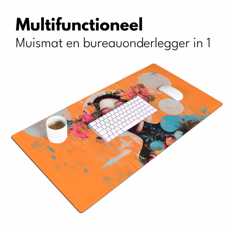 Bureau onderlegger - Portret - Vrouw - Abstract - Bloemen — 6