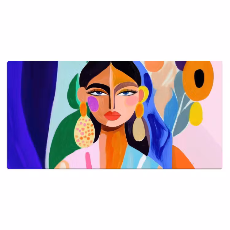 Bureau onderlegger - Portret - Vrouw - Modern — 1