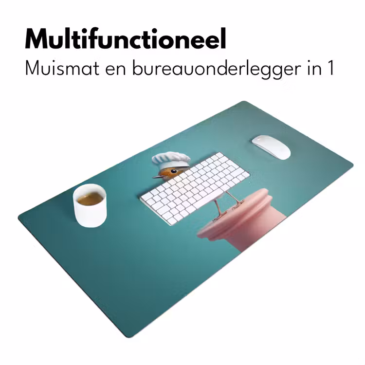Bureau onderlegger - Roodborstje - Vogel - Koksmuts - Sokkel — 6