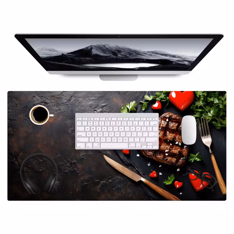 Bureau onderlegger - Steak - Hart - Bestek — 3
