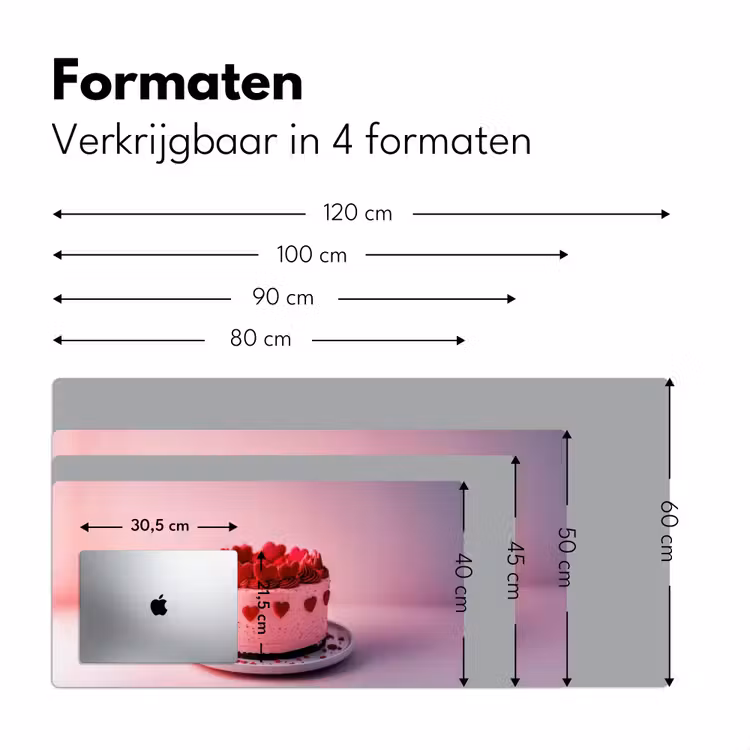 Bureau onderlegger - Taart - Hart - Roze — 7