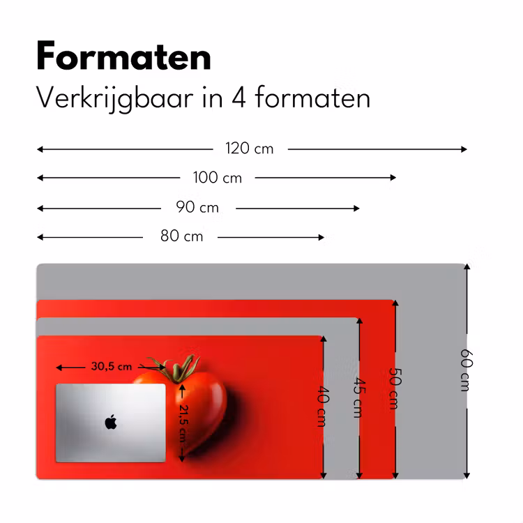 Bureau onderlegger - Tomaat - Rood - Hart — 7
