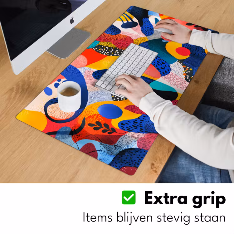 Bureau onderlegger - Vormen - Abstract - Stippels - Blauw — 5