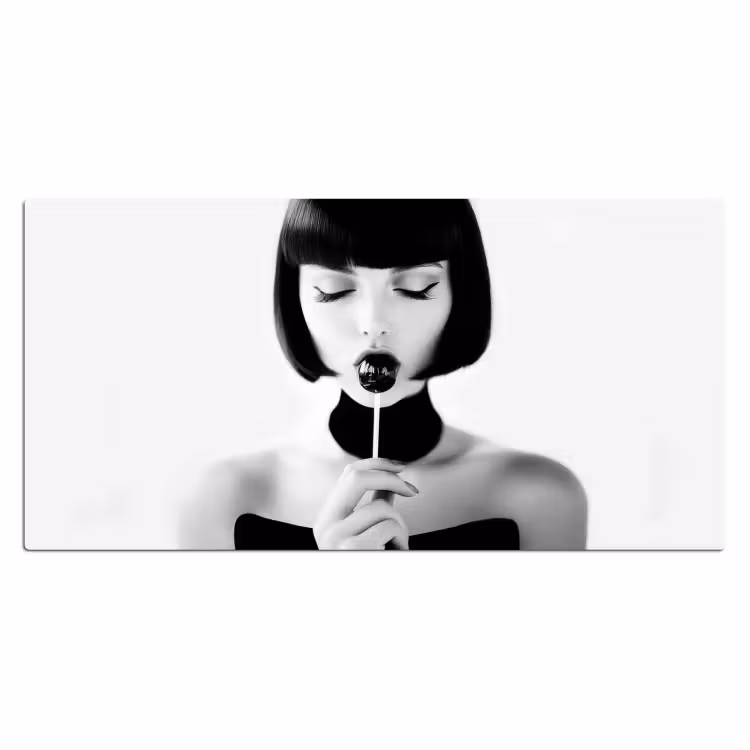 Bureau onderlegger - Vrouw - Lolly - Zwart - Wit — 1
