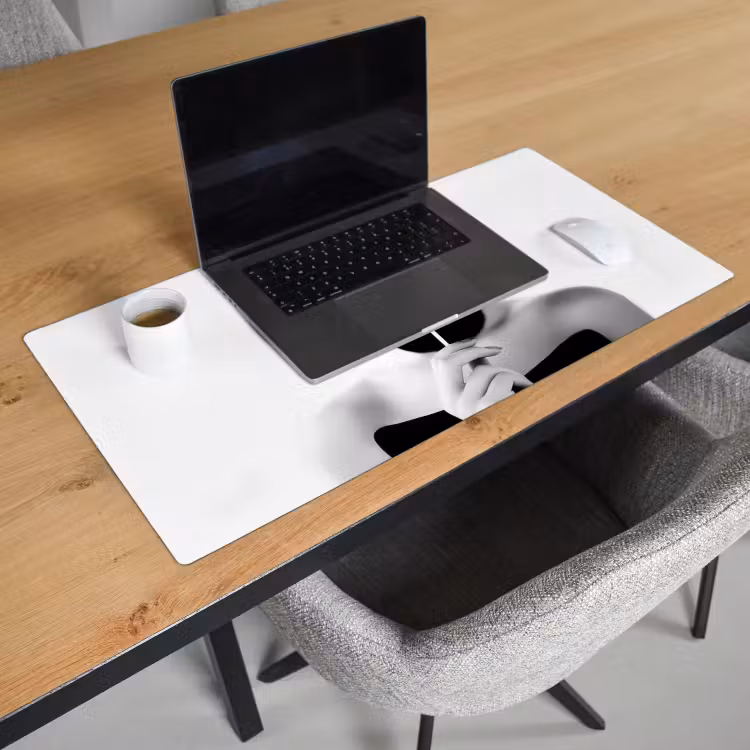 Bureau onderlegger - Vrouw - Lolly - Zwart - Wit — 2