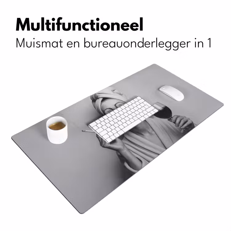 Bureau onderlegger - Vrouw - Masker - Wijn - Sigaret — 6