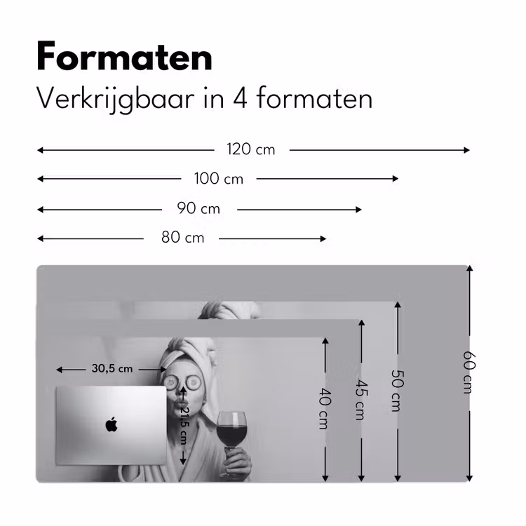 Bureau onderlegger - Vrouw - Masker - Wijn - Sigaret — 7