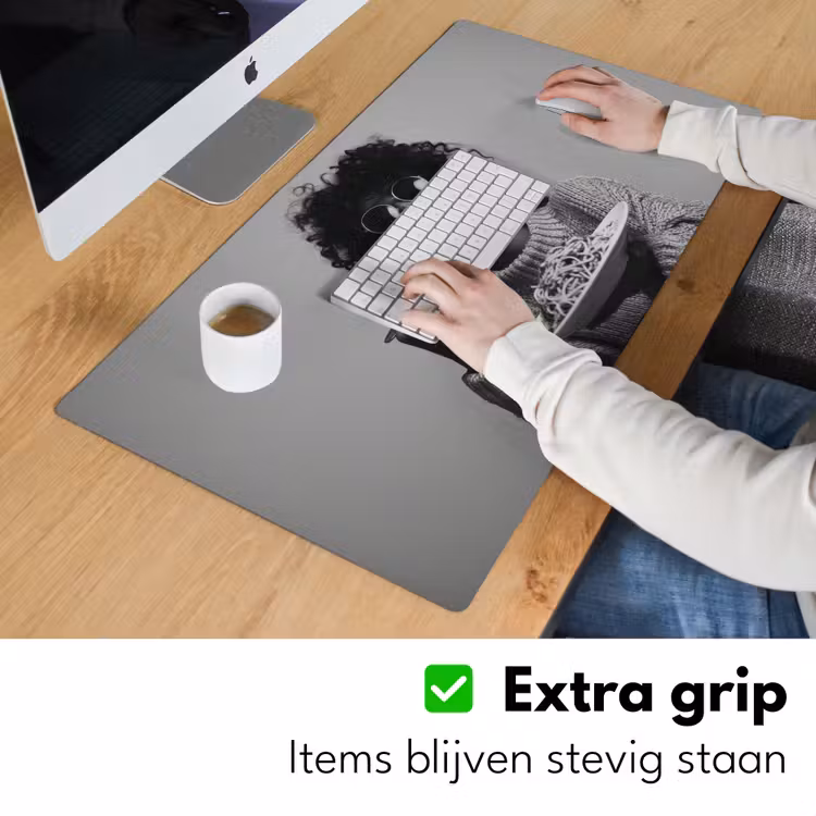 Bureau onderlegger - Vrouw - Pasta - Zwart - Wit — 5