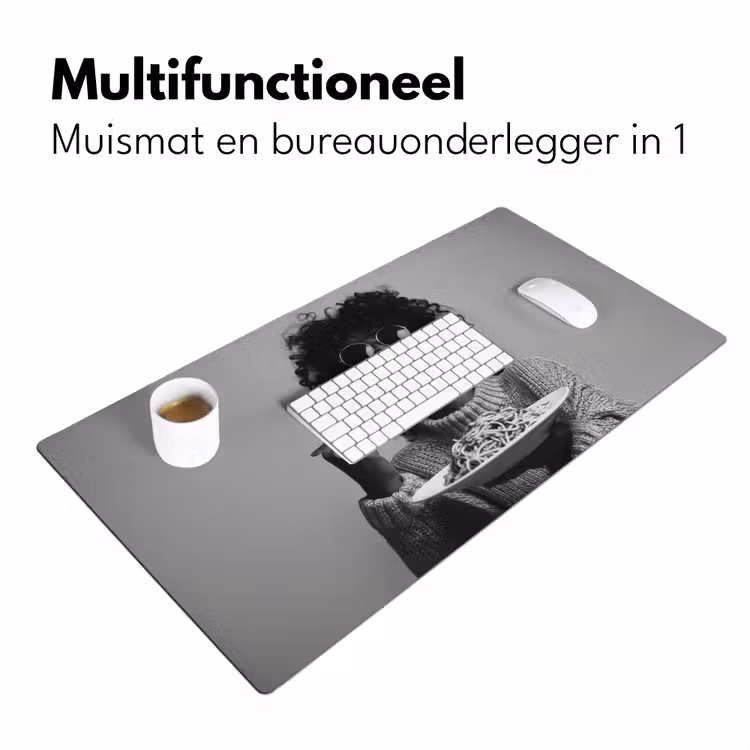 Bureau onderlegger - Vrouw - Pasta - Zwart - Wit — 6