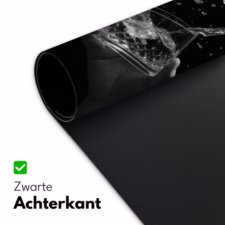 Bureau onderlegger - Whiskyglazen - Ijs - Spetters - Zwart — 4