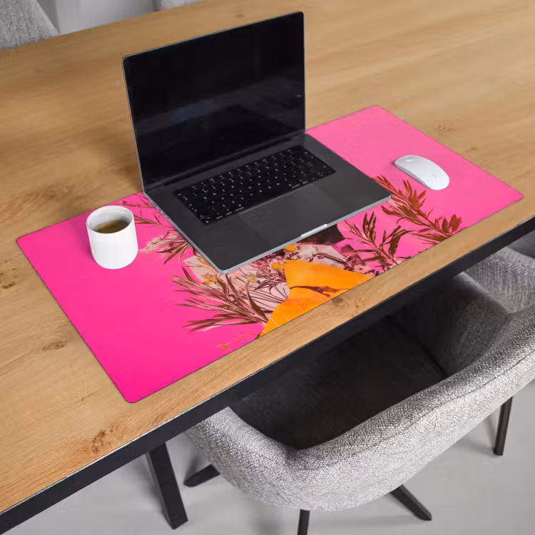Bureau onderlegger - Zonnebril - Oranje - Vrouw - Planten — 2