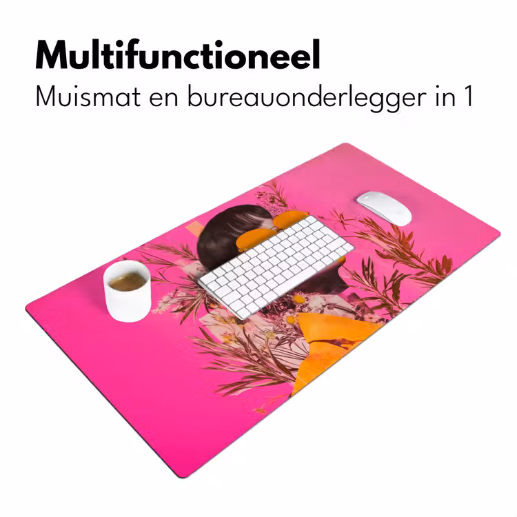 Bureau onderlegger - Zonnebril - Oranje - Vrouw - Planten — 6
