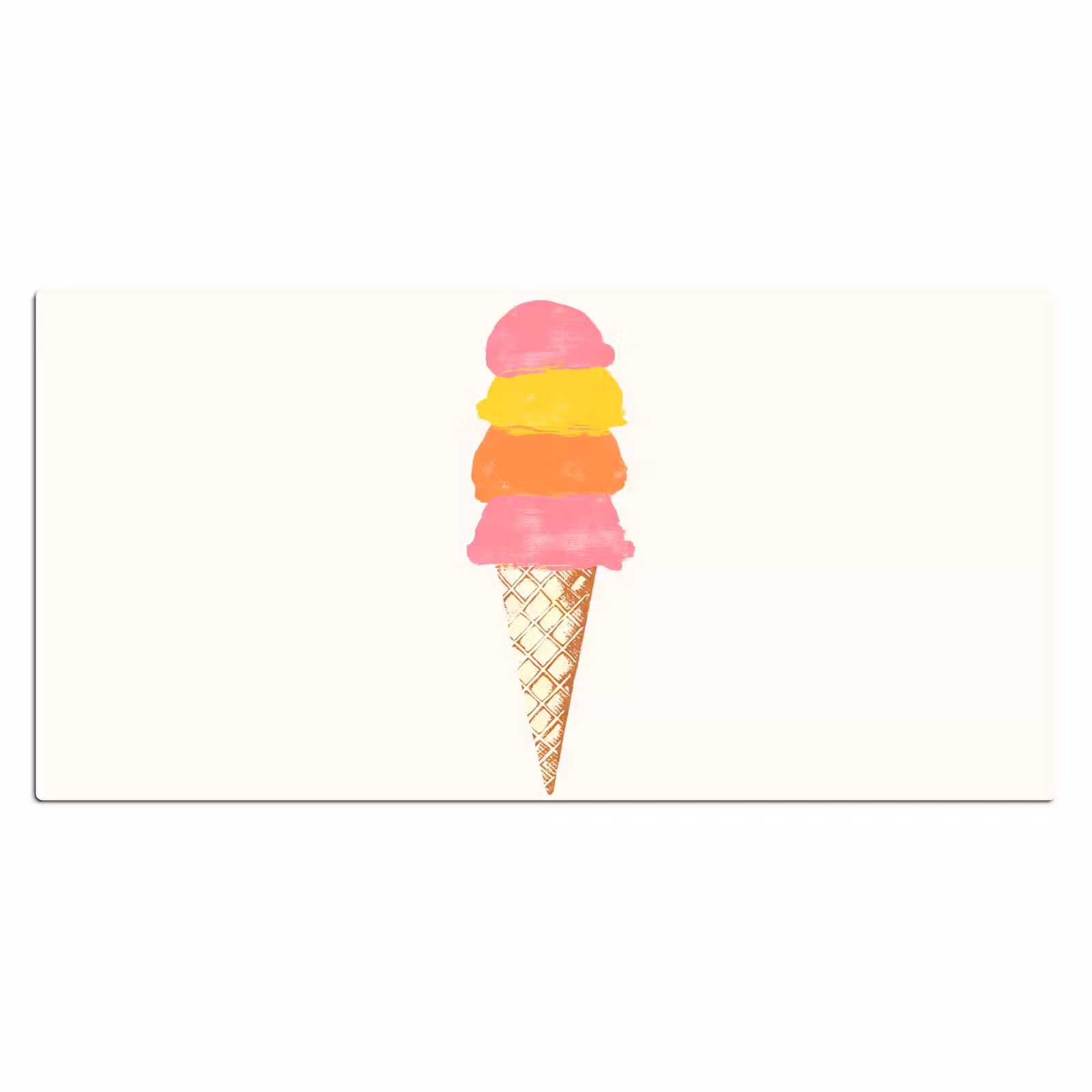 Bureau onderlegger - Schepijs - Hoorntje - Illustratie - Minimalistisch — 1