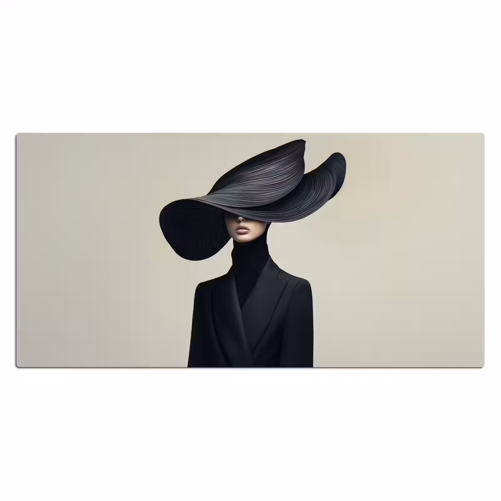 Bureau onderlegger - Zwart - Vrouw - Hoed — 1