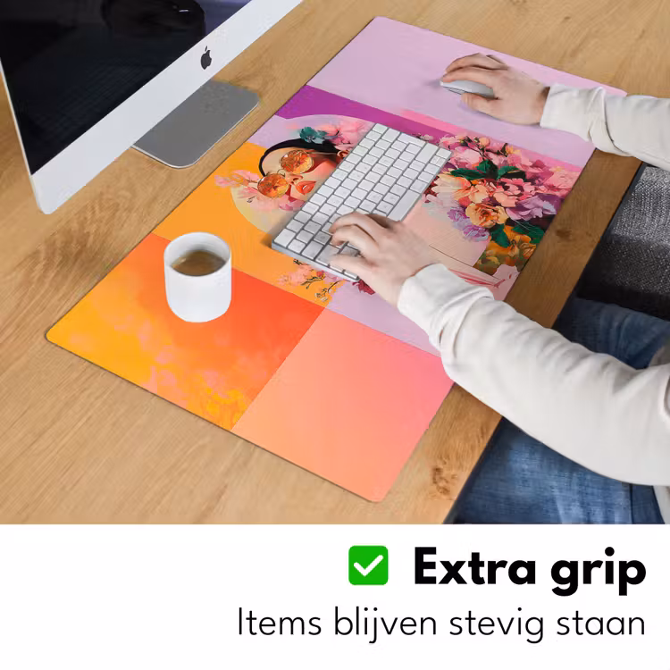 Bureau onderlegger - Portret - Vrouw - Abstract - Bloemen — 5