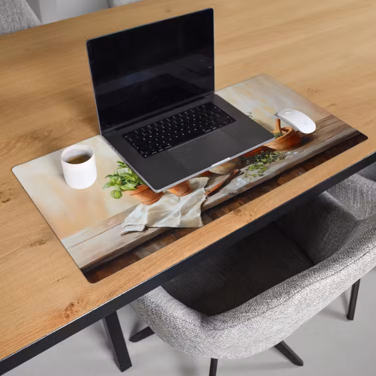 Bureau onderlegger - Potten - Kruiden - Hout — 2