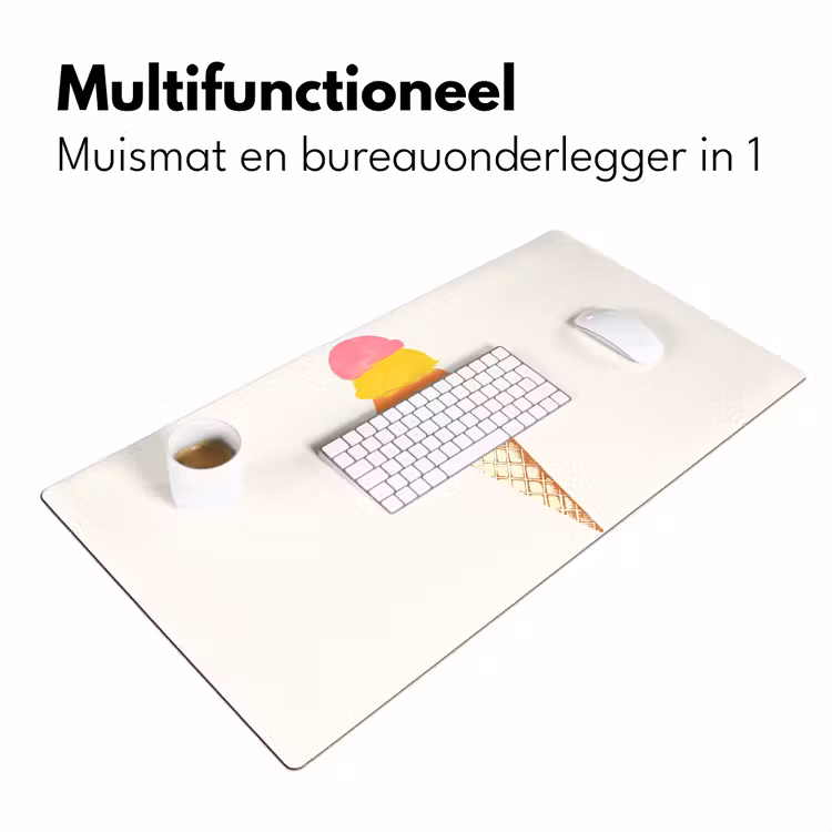 Bureau onderlegger - Schepijs - Hoorntje - Illustratie - Minimalistisch — 6