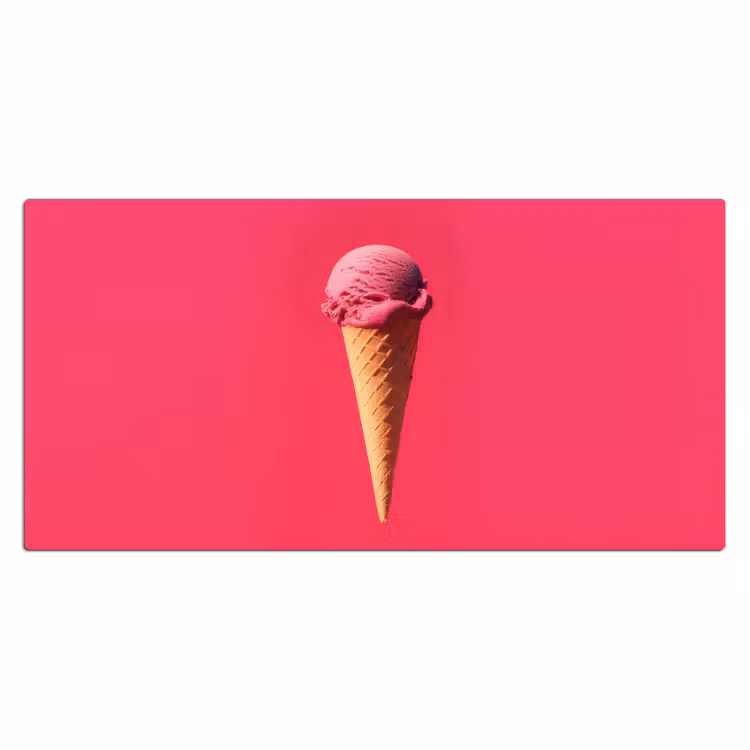 Bureau onderlegger - Schepijs - Roze - Hoorntje — 1