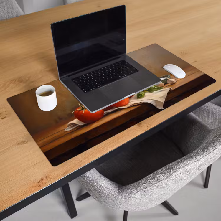 Bureau onderlegger - Tomaten - Olijfolie - Stilleven — 2