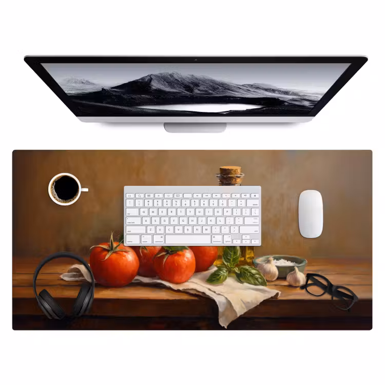 Bureau onderlegger - Tomaten - Olijfolie - Stilleven — 3
