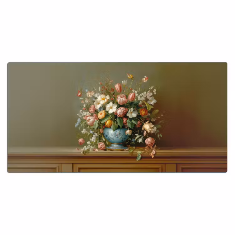 Bureau onderlegger - Vaas - Pastel - Kleuren - Bloemen — 1