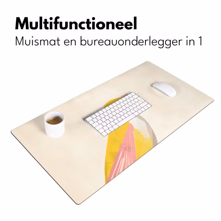 Bureau onderlegger - Vogel - Minimalistisch - Geel — 6