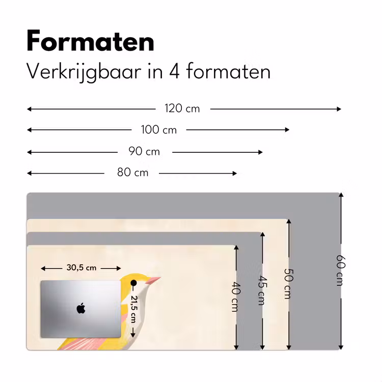 Bureau onderlegger - Vogel - Minimalistisch - Geel — 7
