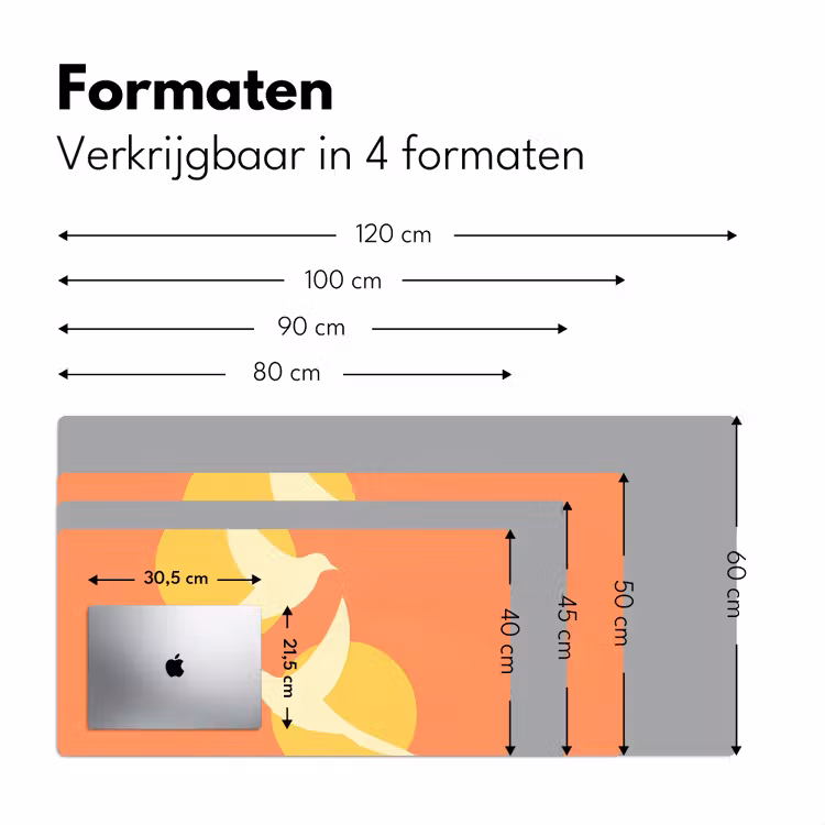 Bureau onderlegger - Vogels - Cirkels - Geel — 7