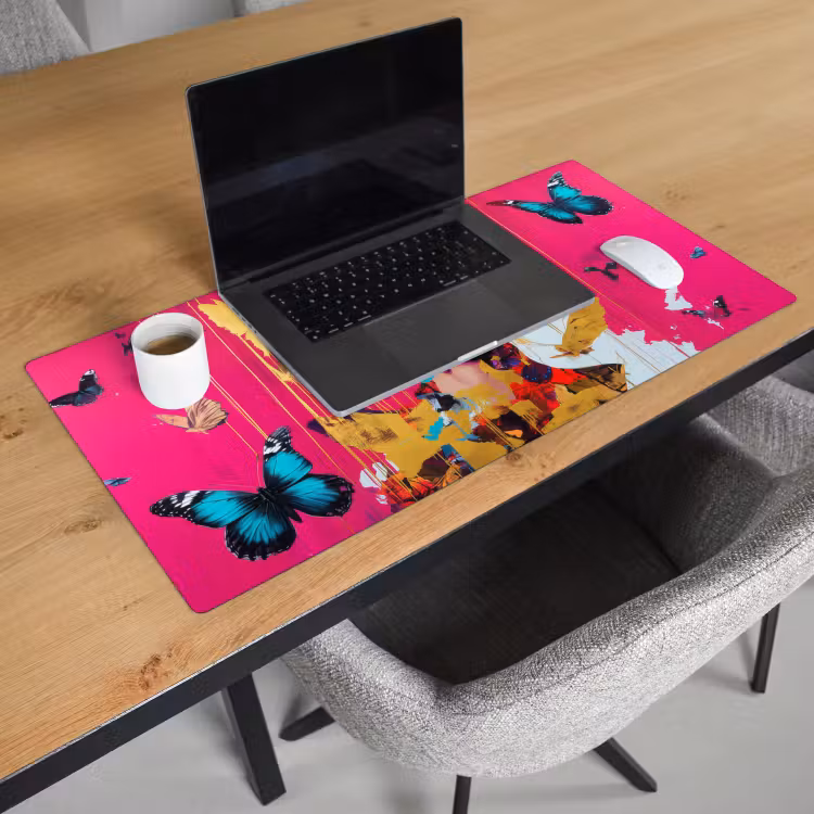 Bureau onderlegger - Vrouw - Abstract - Kleurrijk — 2