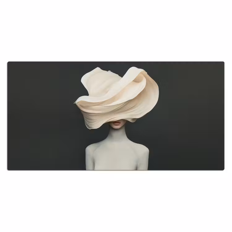 Bureau onderlegger - Vrouw - Beige - hoed — 1