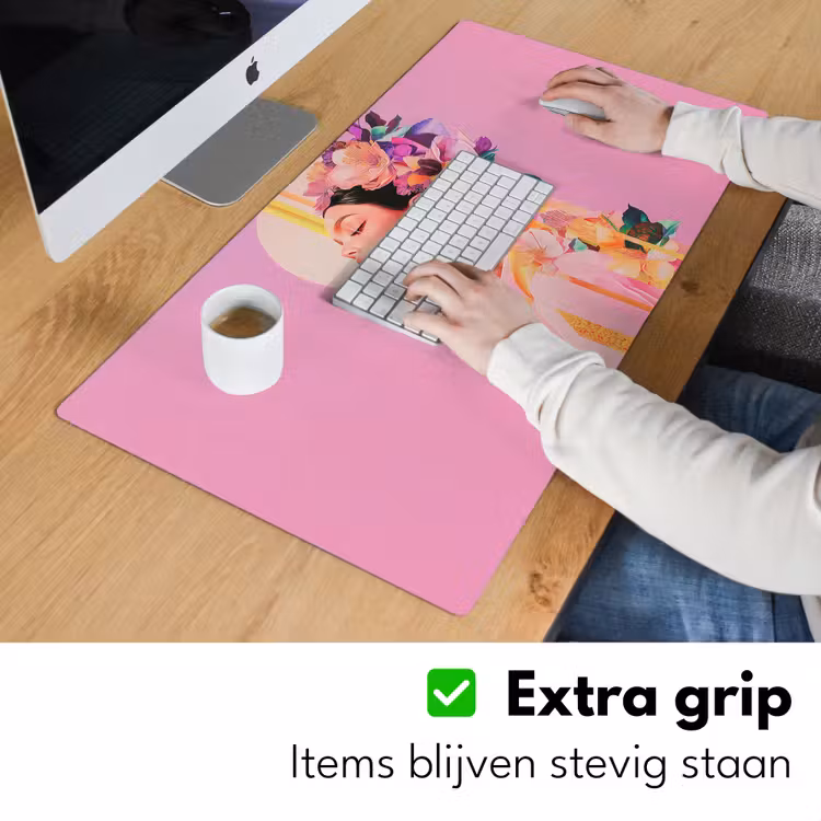 Bureau onderlegger - Vrouw - Bloemen - Paars - Abstract — 5